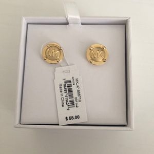Michael Kors gold round studs